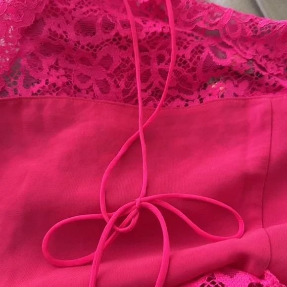 NWT For Love And Lemons Beautiful Pink Lingerie Lace Butterflies Size Small - Picture 9 of 9